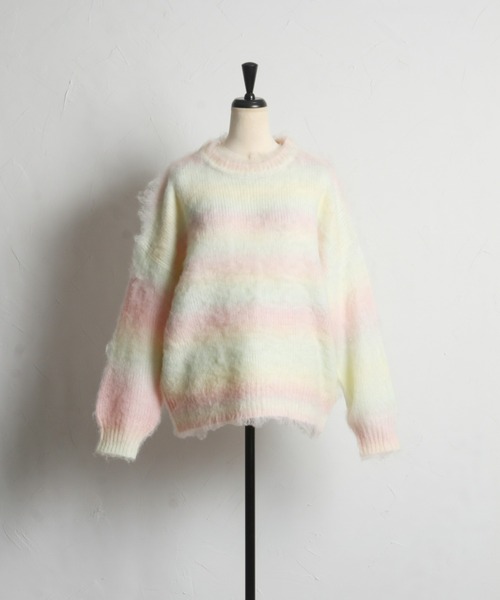 ZOZO限定】ウール混グラデーションニットプルオーバー（ニット