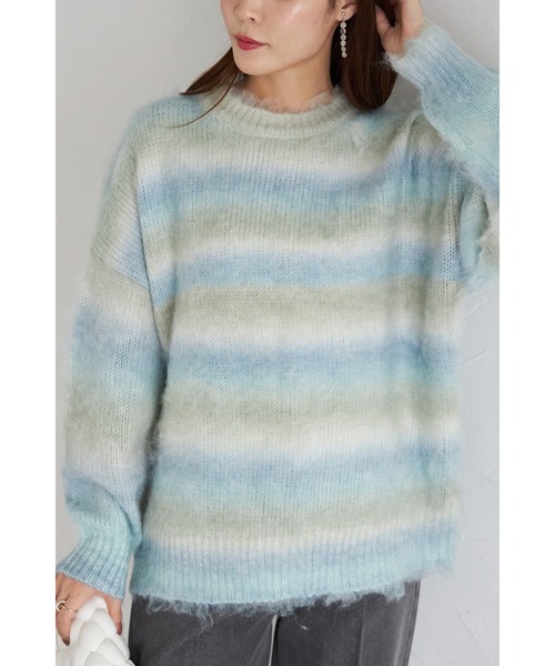 ZOZO限定】ウール混グラデーションニットプルオーバー（ニット