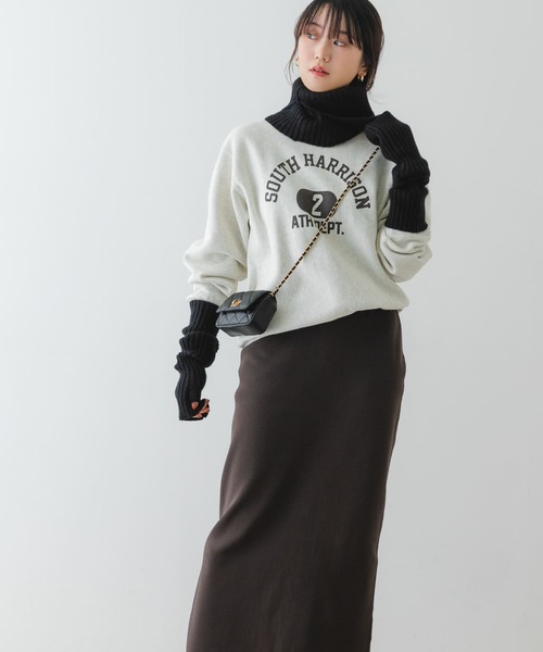 RODE SKO（ロデスコ）の「2WAYリブネックウォーマー（ネックウォーマー/スヌード・レディース・ベージュ/ブラック/グレー・ONE）」の10枚目の写真