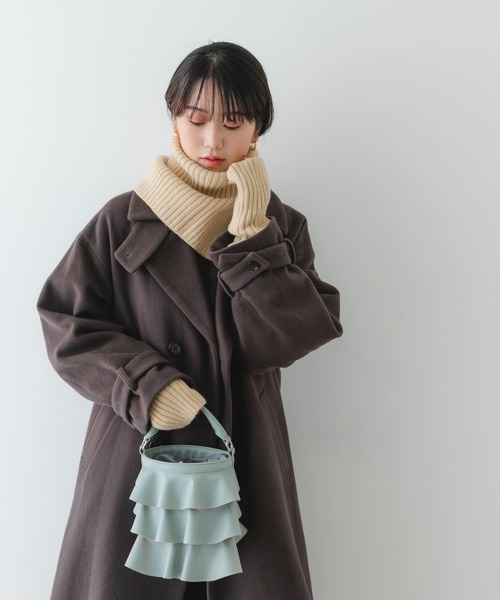 RODE SKO（ロデスコ）の「2WAYリブネックウォーマー（ネックウォーマー/スヌード・レディース・ベージュ/ブラック/グレー・ONE）」の17枚目の写真