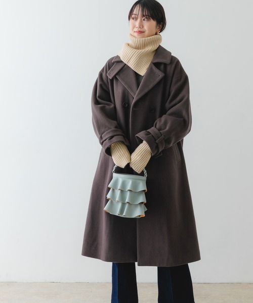 RODE SKO（ロデスコ）の「2WAYリブネックウォーマー（ネックウォーマー/スヌード・レディース・ベージュ/ブラック/グレー・ONE）」の18枚目の写真