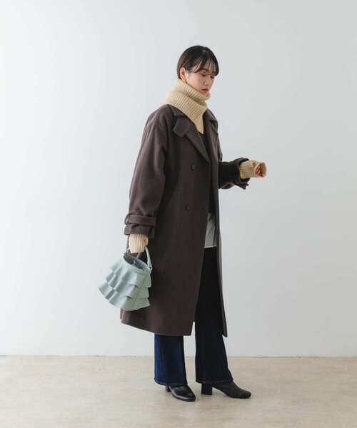 RODE SKO（ロデスコ）の「2WAYリブネックウォーマー（ネックウォーマー/スヌード・レディース・ベージュ/ブラック/グレー・ONE）」の19枚目の写真