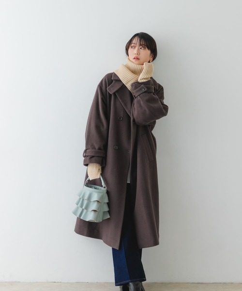 RODE SKO（ロデスコ）の「2WAYリブネックウォーマー（ネックウォーマー/スヌード・レディース・ベージュ/ブラック/グレー・ONE）」の20枚目の写真