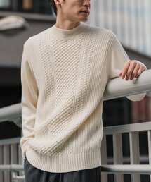 EDIFICE | 【HARMONY / ハーモニー】ケーブルモックネックニット(ニット/セーター)