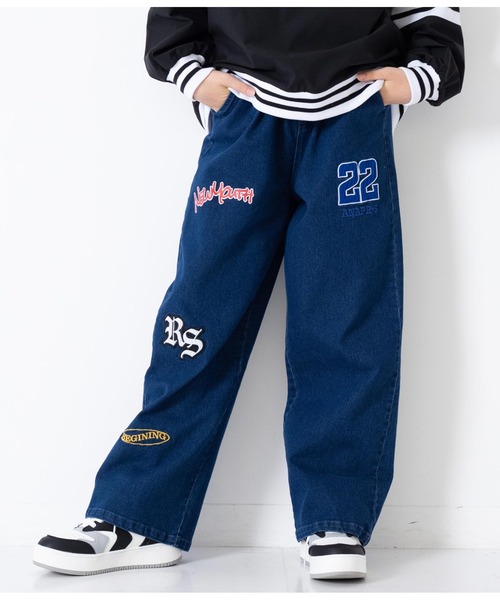 ANAP GiRL(アナップガール)の「R+Sワッペン付パンツ(その他パンツ・キッズ・マスタード/ブルー/ブラック・S/M/XS)」の3枚目の写真