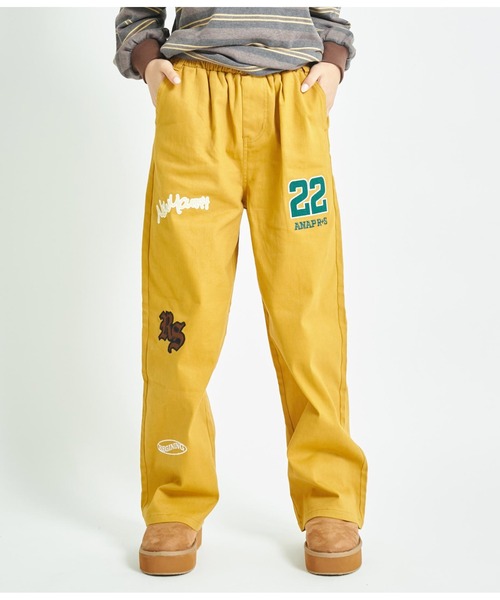 ANAP GiRL(アナップガール)の「R+Sワッペン付パンツ(その他パンツ・キッズ・マスタード/ブルー/ブラック・S/M/XS)」の1枚目の写真