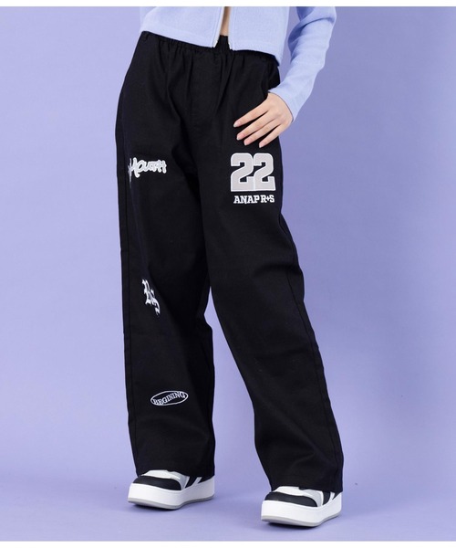 ANAP GiRL(アナップガール)の「R+Sワッペン付パンツ(その他パンツ・キッズ・マスタード/ブルー/ブラック・S/M/XS)」の2枚目の写真