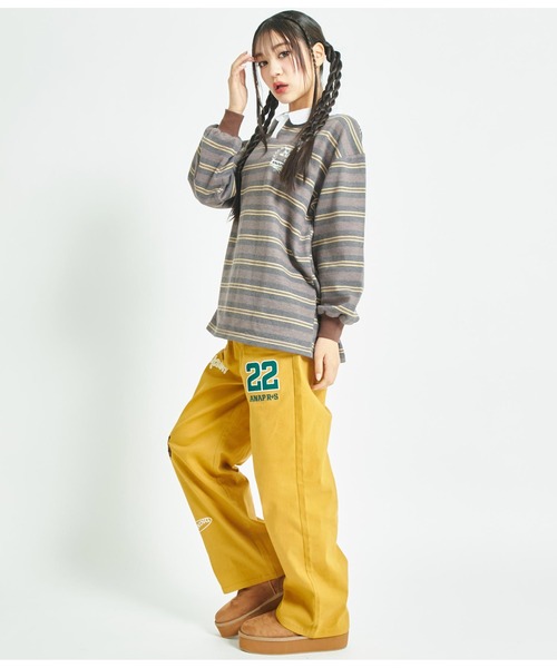 ANAP GiRL(アナップガール)の「R+Sワッペン付パンツ(その他パンツ・キッズ・マスタード/ブルー/ブラック・S/M/XS)」の5枚目の写真