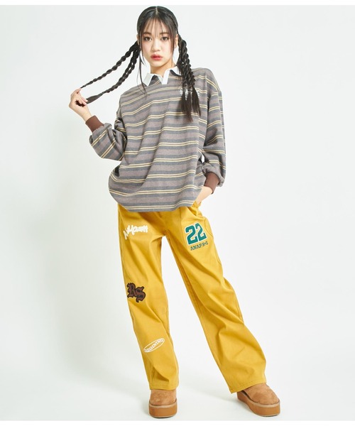 ANAP GiRL(アナップガール)の「R+Sワッペン付パンツ(その他パンツ・キッズ・マスタード/ブルー/ブラック・S/M/XS)」の7枚目の写真