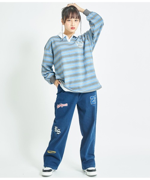 ANAP GiRL(アナップガール)の「R+Sワッペン付パンツ(その他パンツ・キッズ・マスタード/ブルー/ブラック・S/M/XS)」の11枚目の写真