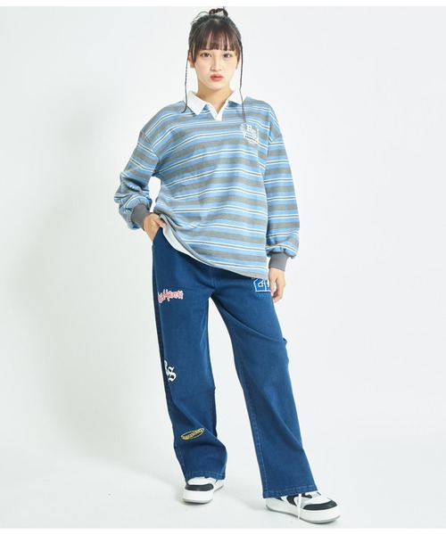 ANAP GiRL(アナップガール)の「R+Sワッペン付パンツ(その他パンツ・キッズ・マスタード/ブルー/ブラック・S/M/XS)」の12枚目の写真