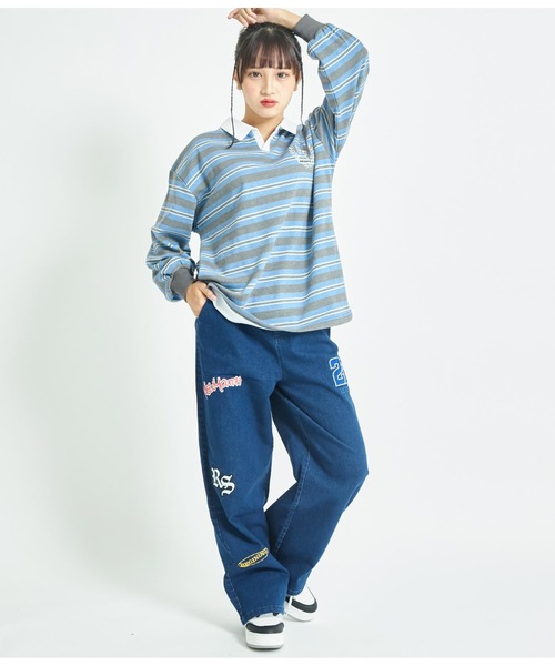 ANAP GiRL(アナップガール)の「R+Sワッペン付パンツ(その他パンツ・キッズ・マスタード/ブルー/ブラック・S/M/XS)」の15枚目の写真