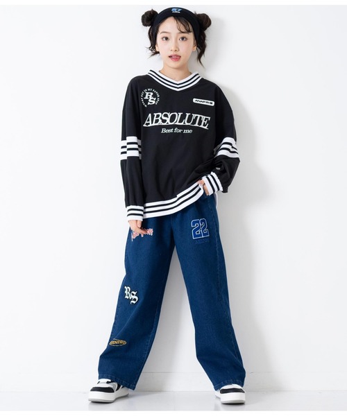 ANAP GiRL(アナップガール)の「R+Sワッペン付パンツ(その他パンツ・キッズ・マスタード/ブルー/ブラック・S/M/XS)」の17枚目の写真