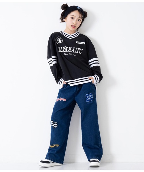 ANAP GiRL(アナップガール)の「R+Sワッペン付パンツ(その他パンツ・キッズ・マスタード/ブルー/ブラック・S/M/XS)」の18枚目の写真