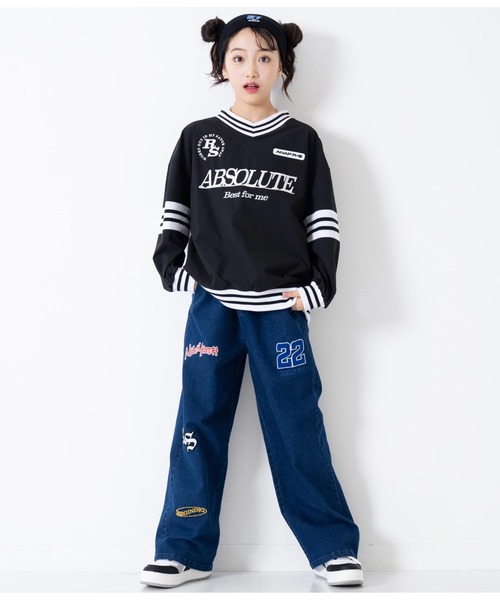 ANAP GiRL(アナップガール)の「R+Sワッペン付パンツ(その他パンツ・キッズ・マスタード/ブルー/ブラック・S/M/XS)」の20枚目の写真