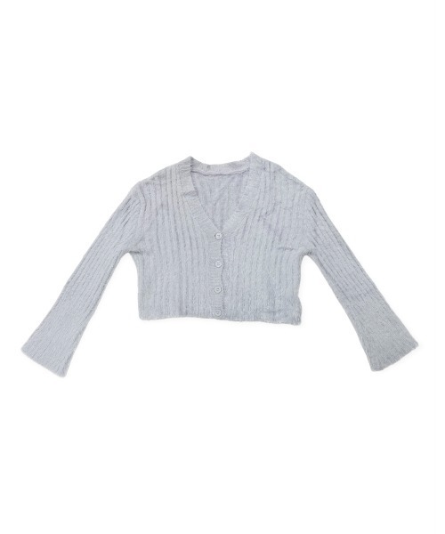 Chouchour(シュシュール)の「【chouchour/シュシュール】フェザー糸ショート丈カーディガン(カーディガン/ボレロ・レディース・ホワイト/ブラック/グレー/サックスブルー/ピンク・FREE)」の13枚目の写真