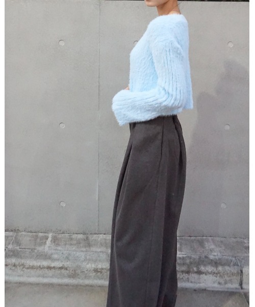 Chouchour(シュシュール)の「【chouchour/シュシュール】フェザー糸ショート丈カーディガン(カーディガン/ボレロ・レディース・ホワイト/ブラック/グレー/サックスブルー/ピンク・FREE)」の18枚目の写真