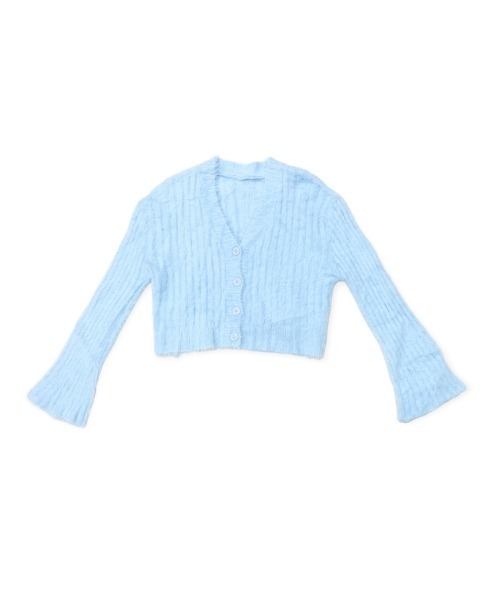 Chouchour(シュシュール)の「【chouchour/シュシュール】フェザー糸ショート丈カーディガン(カーディガン/ボレロ・レディース・ホワイト/ブラック/グレー/サックスブルー/ピンク・FREE)」の19枚目の写真