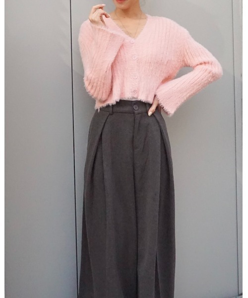 Chouchour(シュシュール)の「【chouchour/シュシュール】フェザー糸ショート丈カーディガン(カーディガン/ボレロ・レディース・ホワイト/ブラック/グレー/サックスブルー/ピンク・FREE)」の21枚目の写真