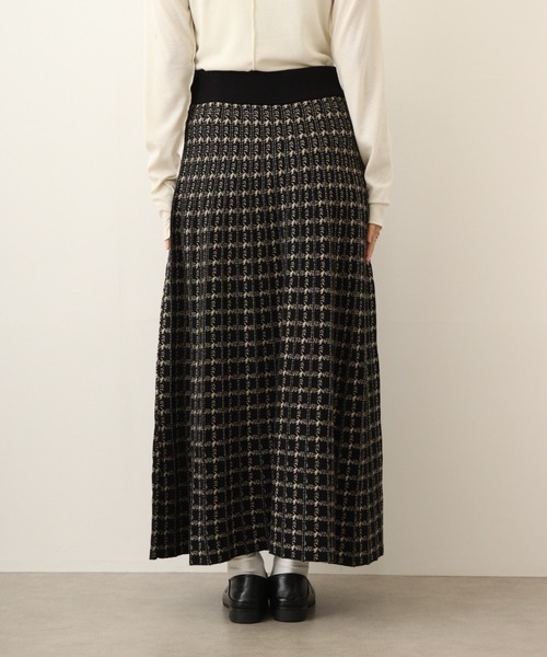 FUNALIVE（ファンアライブ）の「je crois soi チェック柄ジャカードニットスカート（スカート・レディース・ベージュ/ブラック/オフホワイト/ブラウン/グレー/ブラック系その他/グレー系その他/ベージュ系その他・FREE）」の10枚目の写真