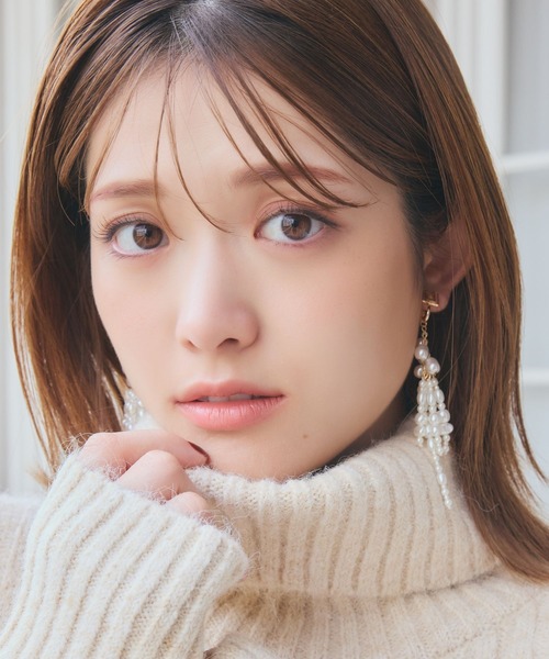 LANTINAM(ランティナム)の「Lantinamロゴパールピアス(ピアス(両耳用)・レディース・ゴールド・FREE)」の3枚目の写真