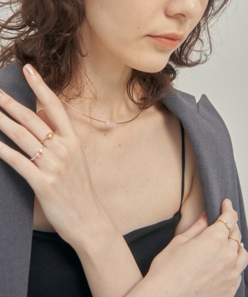 unsheer(アンシアー)の「gem stone ring / サイズ調節可能(リング・レディース・ローズ系2/ホワイト×シルバー/ライトイエロー系1/ライトグリーン系2/ローズ系1/ホワイト×ゴールド/ライトイエロー系2/ライトグリーン系1・FREE)」の13枚目の写真