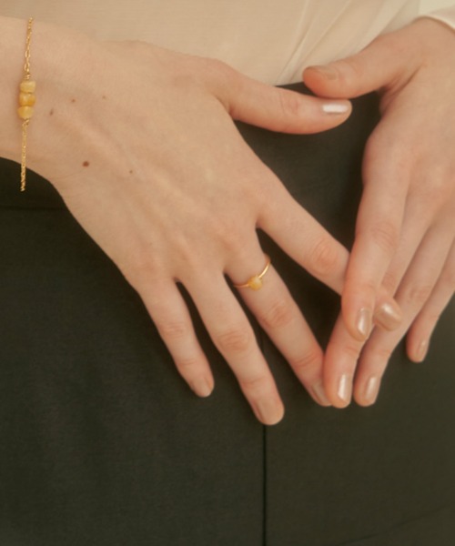 unsheer(アンシアー)の「gem stone ring / サイズ調節可能(リング・レディース・ローズ系2/ホワイト×シルバー/ライトイエロー系1/ライトグリーン系2/ローズ系1/ホワイト×ゴールド/ライトイエロー系2/ライトグリーン系1・FREE)」の19枚目の写真
