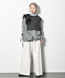 【美品】  MARGE / マージ | CITYSHOP 別注 Beading short ジレ | F | ブラック | レディース CITYSHOP（シティーショップ）の「【MARGE/マージ】別注 CACHE