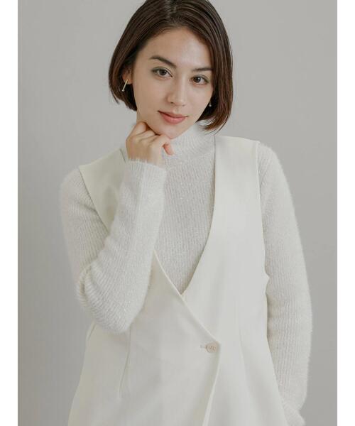 Te chichi（テチチ）の「【Atelier Blanc】ラメ引き揃えタートルネックニット（ニット/セーター・レディース・オフホワイト・F）」の2枚目の写真