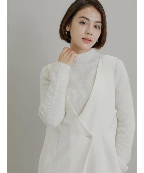 Te chichi（テチチ）の「【Atelier Blanc】ラメ引き揃えタートルネックニット（ニット/セーター・レディース・オフホワイト・F）」の9枚目の写真