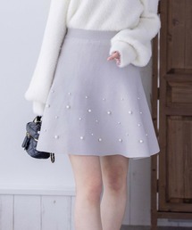 clear | インパン付きパールニットフレアスカート≪2023AW新作≫(スカート)