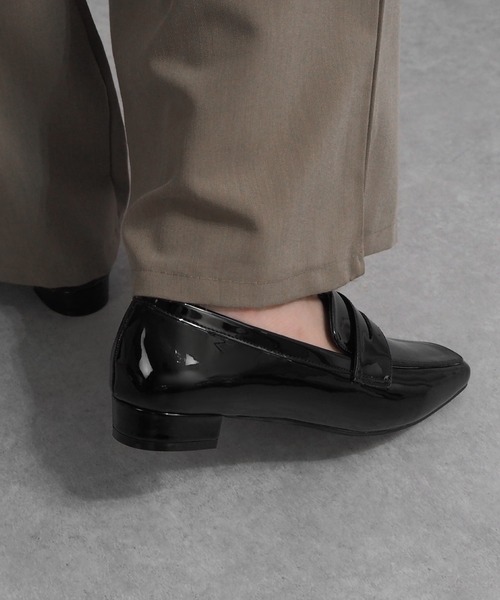 minia（ミニア）の「スクエアトゥコインローファー（ローファー・レディース・ブラック/シルバー/ブラック系1/アイボリー・LL/S/M/L）」の15枚目の写真