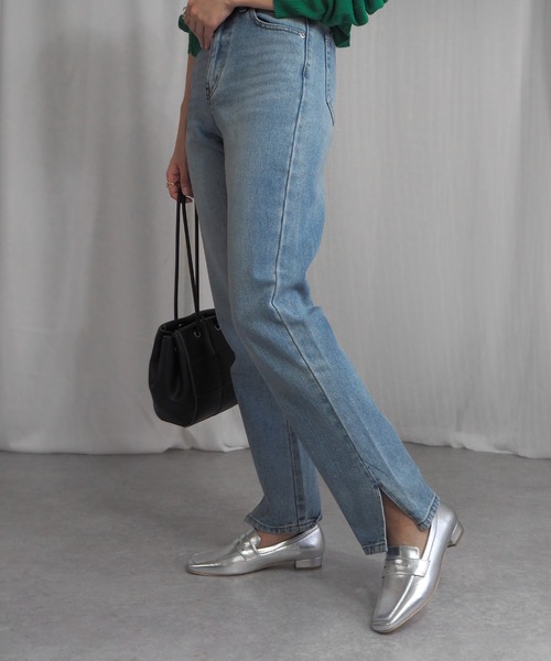 minia（ミニア）の「スクエアトゥコインローファー（ローファー・レディース・ブラック/シルバー/ブラック系1/アイボリー・LL/S/M/L）」の11枚目の写真