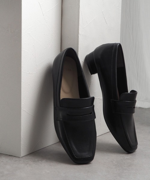 minia（ミニア）の「スクエアトゥコインローファー（ローファー・レディース・ブラック/シルバー/ブラック系1/アイボリー・LL/S/M/L）」の21枚目の写真