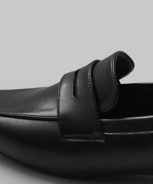 minia（ミニア）の「スクエアトゥコインローファー（ローファー・レディース・ブラック/シルバー/ブラック系1/アイボリー・LL/S/M/L）」の5枚目の写真