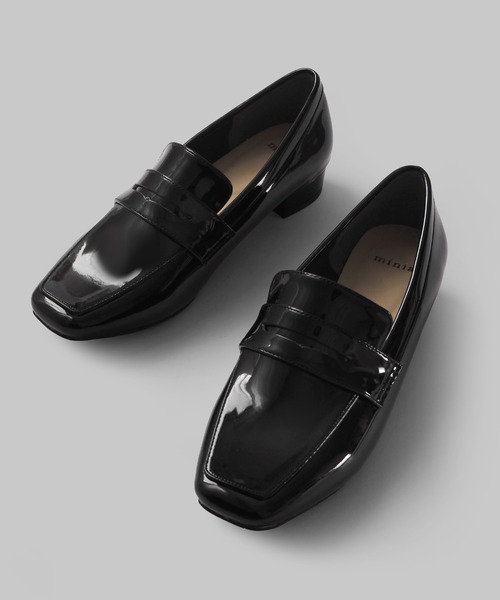 minia（ミニア）の「スクエアトゥコインローファー（ローファー・レディース・ブラック/シルバー/ブラック系1/アイボリー・LL/S/M/L）」の18枚目の写真