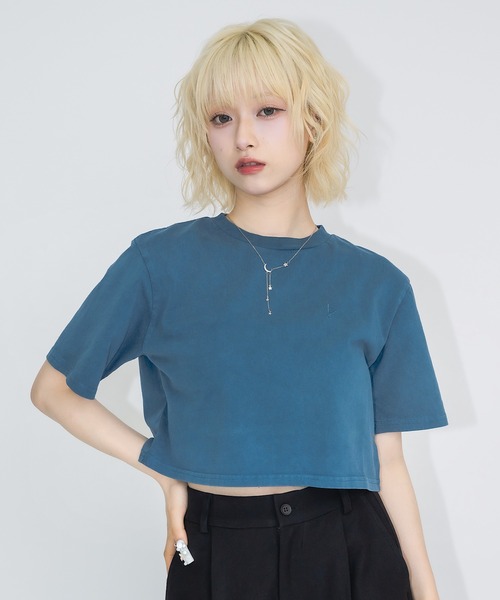 17HR(セブンティーンアワーズ)の「ピグメントちびT(Tシャツ/カットソー・レディース・ブラック/ブルー・FREE)」の16枚目の写真