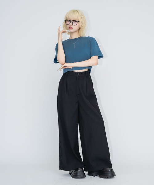 17HR(セブンティーンアワーズ)の「ピグメントちびT(Tシャツ/カットソー・レディース・ブラック/ブルー・FREE)」の19枚目の写真