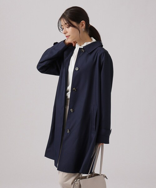 SHOO・LA・RUE（シューラルー）の「◆【防花粉/撥水】ステンカラーコート（ステンカラーコート・レディース・ネイビー/ライトベージュ・02/03/04）」の2枚目の写真