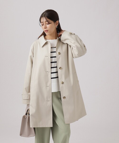 SHOO・LA・RUE（シューラルー）の「◆【防花粉/撥水】ステンカラーコート（ステンカラーコート・レディース・ネイビー/ライトベージュ・02/03/04）」の7枚目の写真