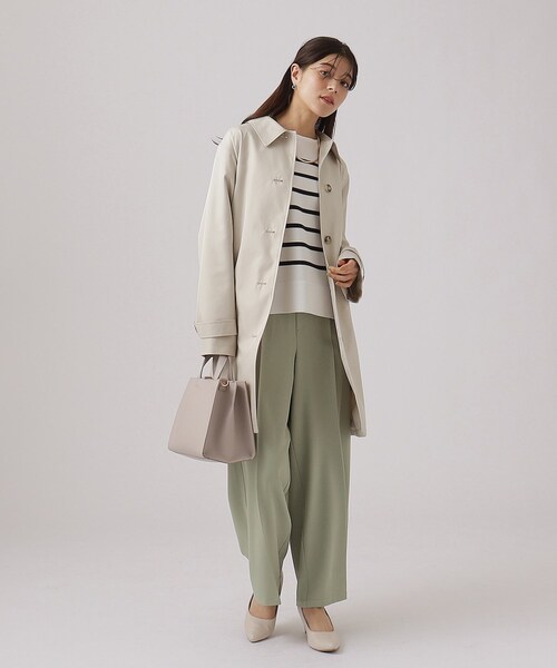 SHOO・LA・RUE（シューラルー）の「◆【防花粉/撥水】ステンカラーコート（ステンカラーコート・レディース・ネイビー/ライトベージュ・02/03/04）」の9枚目の写真