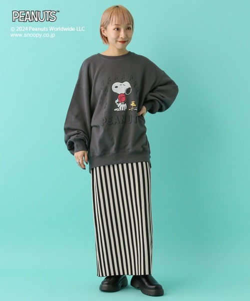 LEPSIM(レプシィム)の「【PEANUTS】スウェットプルオーバー 101900(スウェット・レディース・ホワイト/ブルー/チャコールグレー・FREE)」の16枚目の写真