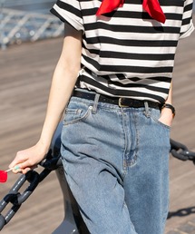 BONLECILL | ヴィンテージライクレザーアンティークゴールドバックルベルト(ベルト)