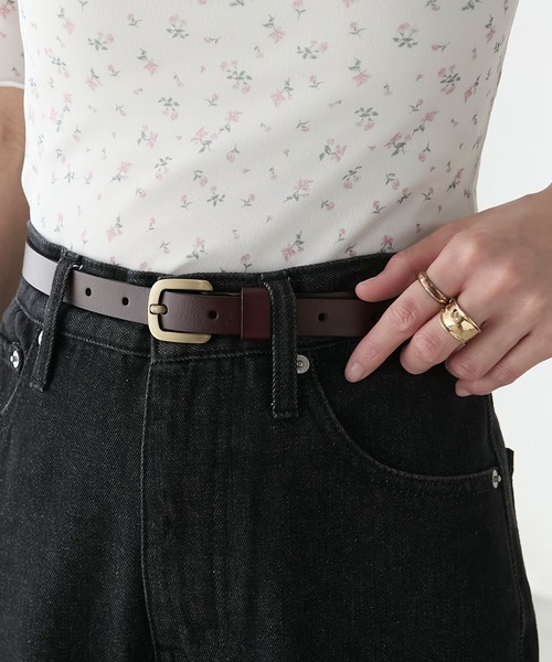 BONLECILL(ボンルシール)の「ヴィンテージライクレザーアンティークゴールドバックルベルト(ベルト・レディース・キャメル/ブラウン/ブラック・FREE)」の10枚目の写真