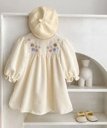 Bambin | 【 Bambin / ボンバン 】 フラワー 刺繍 切替 ワンピース(ワンピース)