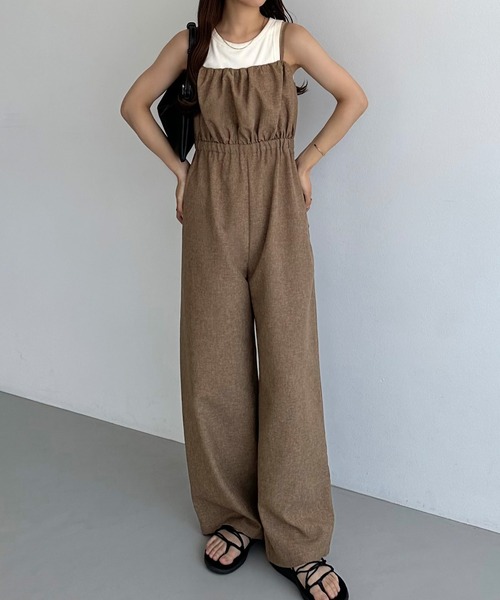 ★未使用級★Deuxieme Classeリネンサロペット 茶 楽天市場】【5日19:00〜24H限定！20%OFFクーポンで3999円】SC-L