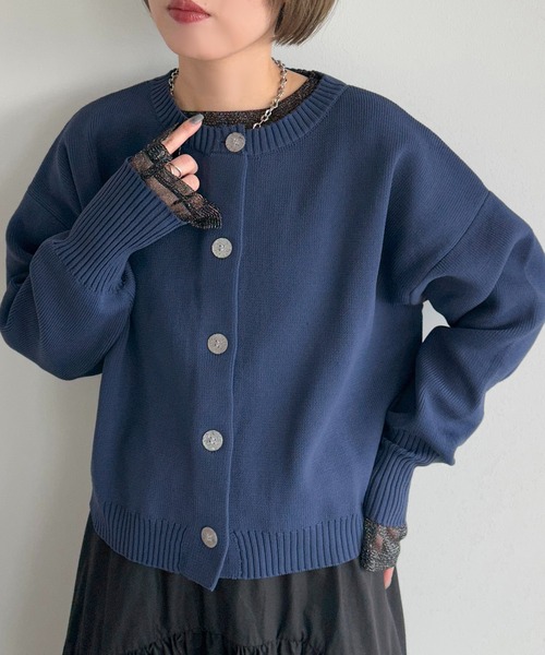 apres jour mignon(アプレジュールミニョン)の「キラキラボタンカーディガン【ZOZOTOWN限定アイテム】(カーディガン/ボレロ・レディース・ブラック/ブルー/アイボリー/イエロー・X-LARGE/フリー)」の16枚目の写真