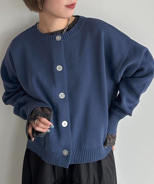 apres jour mignon(アプレジュールミニョン)の「キラキラボタンカーディガン【ZOZOTOWN限定アイテム】(カーディガン/ボレロ・レディース・ブラック/ブルー/アイボリー/イエロー・X-LARGE/フリー)」の15枚目の写真