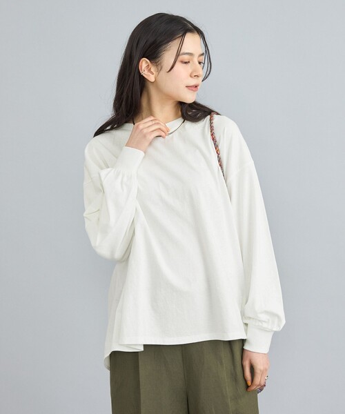 coen(コーエン)の「ピグメントドッキング刺繍Tシャツ(Tシャツ/カットソー・レディース・オフホワイト/ダークグレー/コバルトブルー・M/L)」の21枚目の写真