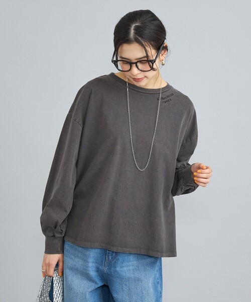 coen(コーエン)の「ピグメントドッキング刺繍Tシャツ(Tシャツ/カットソー・レディース・オフホワイト/ダークグレー/コバルトブルー・M/L)」の16枚目の写真